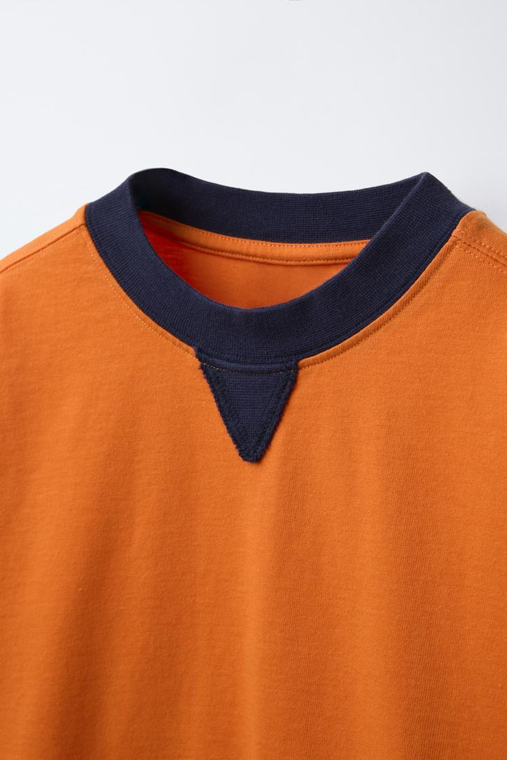 ZARA КОМБИНИРОВАННЫЙ ЛОНГСЛИВ, ОРАНЖЕВЫЙ