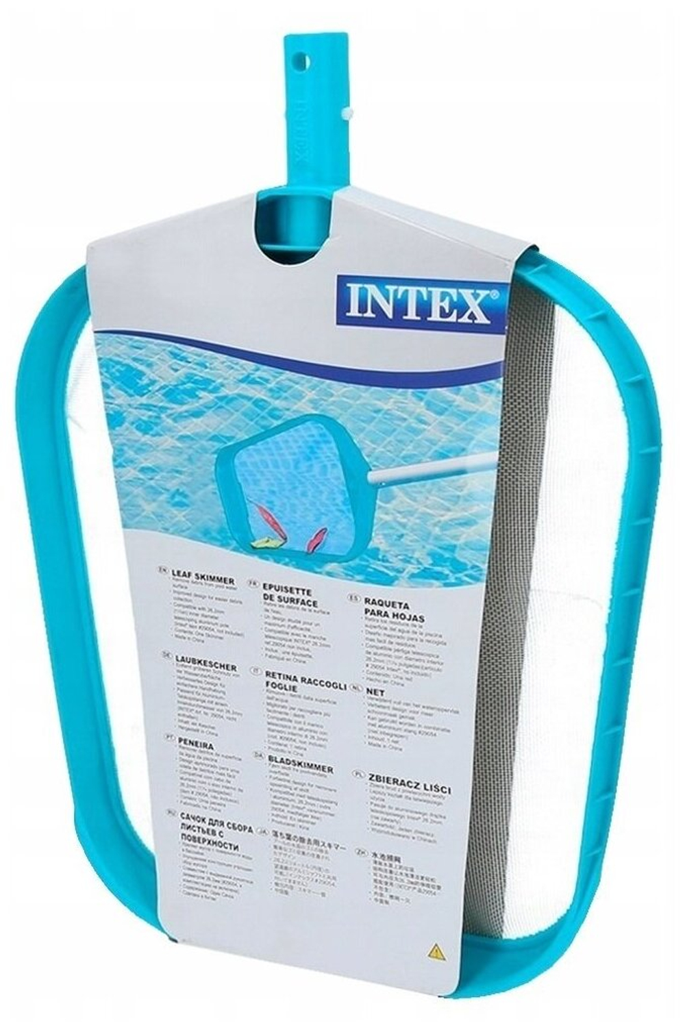 Сачок для бассейна Intex 29050 плоский / Насадка сачок с мелкой сеткой для сбора мусора и листьев с поверхности воды Интекс