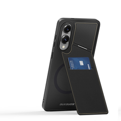 Чехол с MagSafe и подставкой-картхолдером от Dux Ducis для Samsung Galaxy S25 Edge, серия Rafi II Mag Series