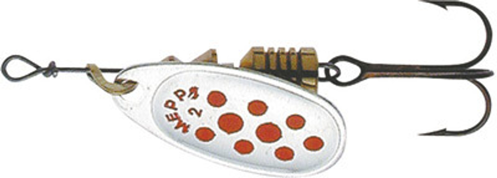 Блесна вращающаяся Mepps COMET PTS, 4, SILVER/Red dots