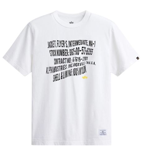 Футболка Alpha Industries Alpha Warped Label Tee White (Белый)