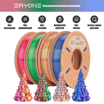 Пластик Eryone Silk PLA Tri-Color комплект 4x 0.25 кг Red-gold-purple, blue-purple-black, red-green-