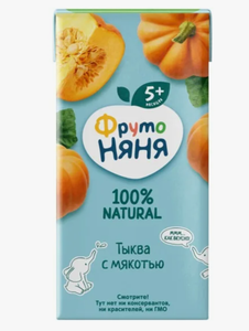 СОК ФРУТОНЯНЯ ТЫКВЕННЫЙ С МЯКОТЬЮ 200МЛ