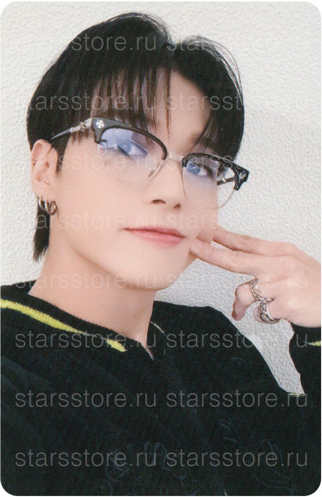 Фотокарта Wooyoung ATEEZ - GOLDEN HOUR : Part.2 (MAKESTAR) Mochi Peace ver.