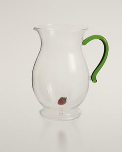 Zara Home кувшин из боросиликатного стекла, цвет зелёный, 22.5 см