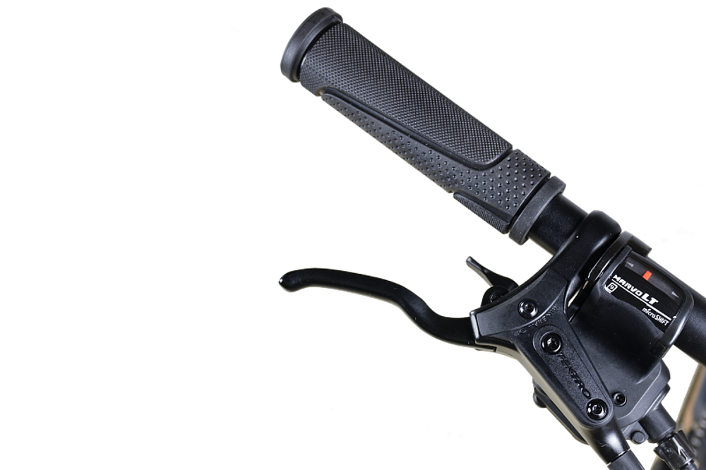 Велосипед 27.5" Stark'25 Hunter 27.3 HD р.16" антрацит матовый оранжевый металлик