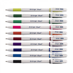 Набор гелевых ручек Alingar, 10 цветов, 0,55 мм, резиновый грип, белый, круглый пластиковый корпус, ПВХ чехол, европодвес