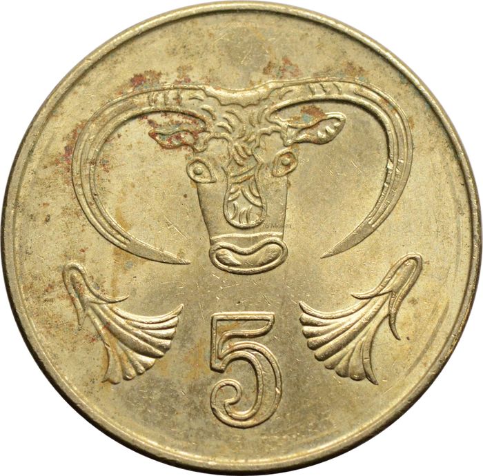 5 центов 1991-2004 Кипр