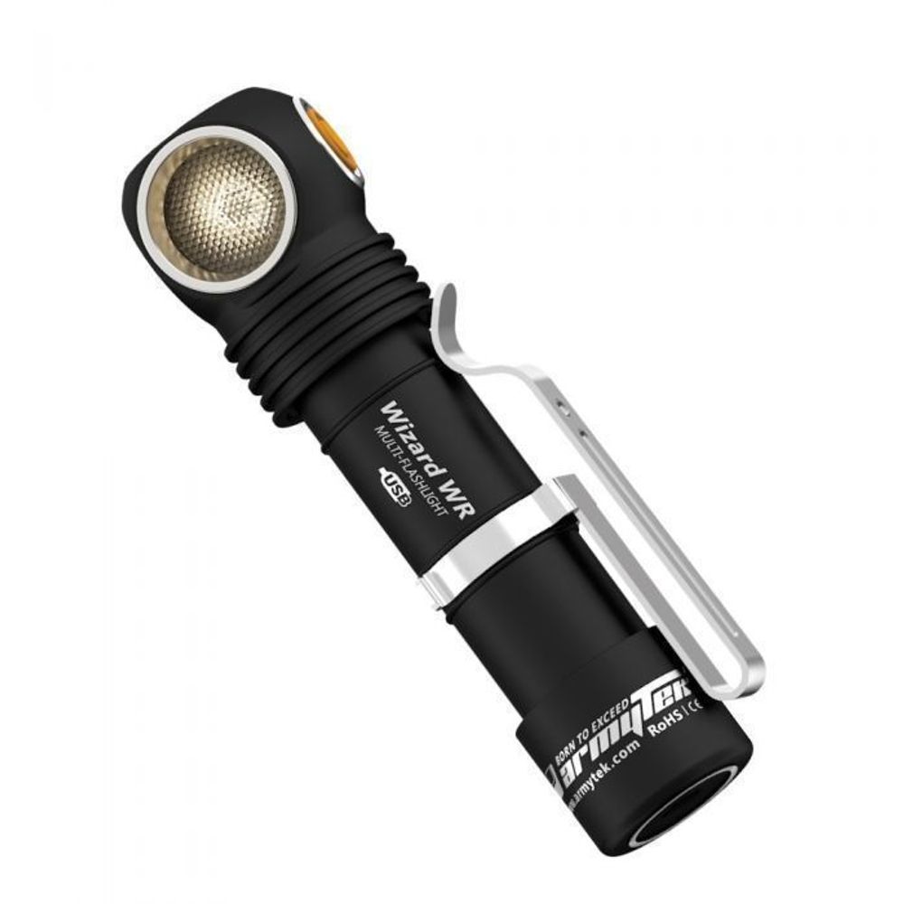 Фонарь налобный-мульти Armytek Wizard C2 WR Magnet USB XD16 1100 lm белый + XQE 230 lm красный, до 98м, 1x18650, IP68