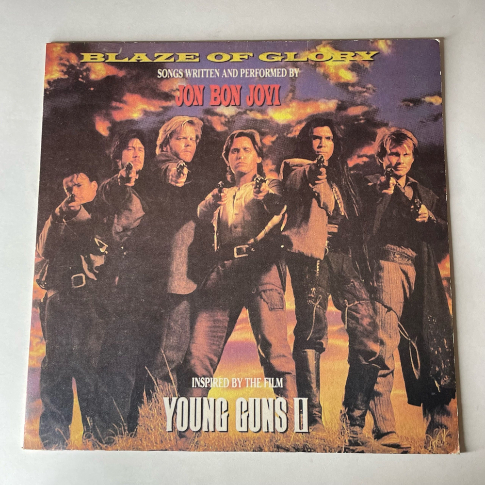 Винтажная виниловая пластинка LP Jon Bon Jovi Blaze Of Glory (Россия 1992) Billy Get Your Guns