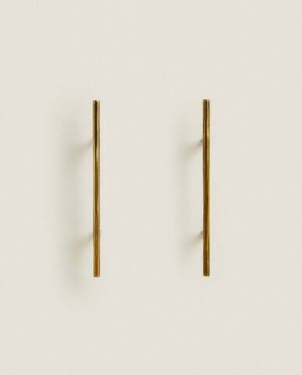 ZARA HOME ДЛИННАЯ ЗОЛОТАЯ МЕТАЛЛИЧЕСКАЯ РУЧКА (НАБОР ИЗ 2 ШТ.)