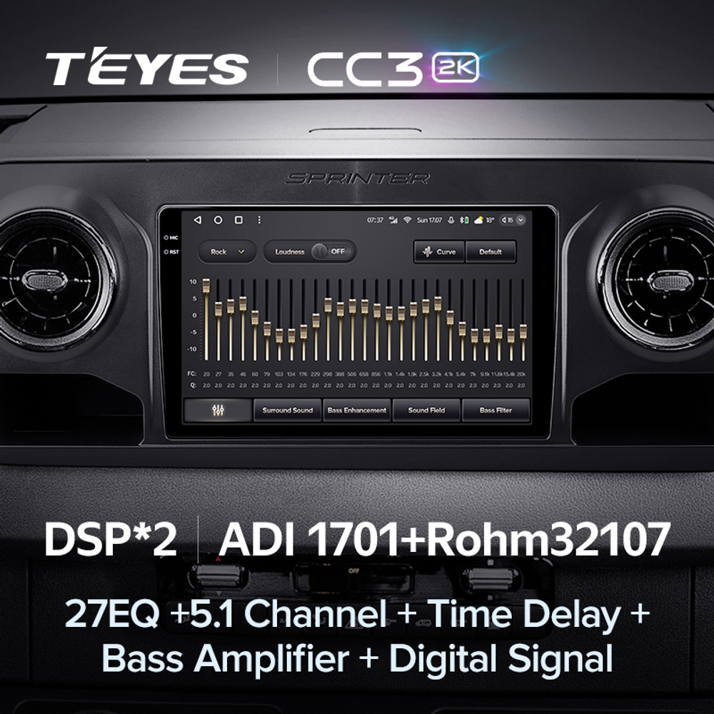 Teyes CC3 2K 9"для Mercedes-Benz Sprinter 2018-2022