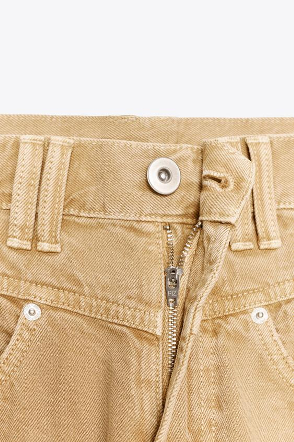 ZARA ДЖИНСЫ TRF BAGGY С НИЗКОЙ ПОСАДКОЙ, ОХРА