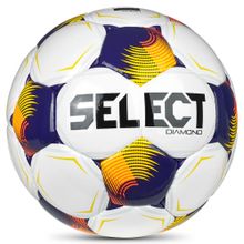 Мяч футб. SELECT Diamond V26, 0855371010, р.5, FIFA Basic, 32п, ТПУ, руч.сш, бело-оранж-фиолет