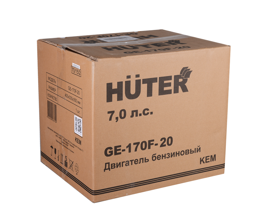 Двигатель бензиновый Huter GE-170F-20
