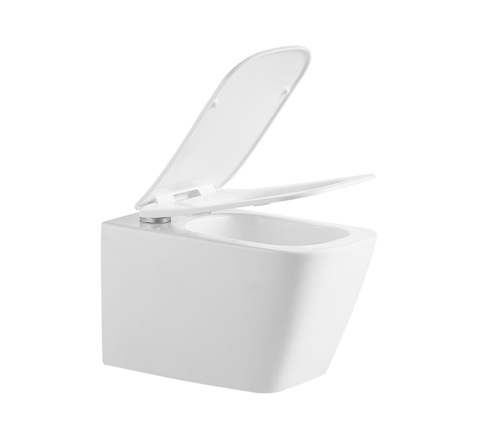 Унитаз подвесной безободковый с сиденьем и смывом TORNADO BelBagno KRAFT-TOR BB7106CH-TOR/SC