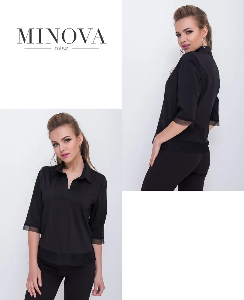 Блуза 1097-черный Minova