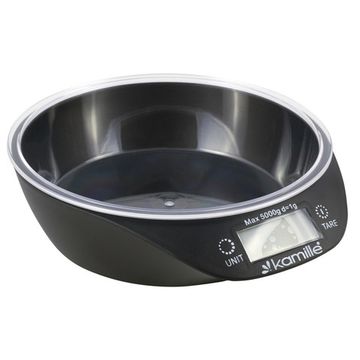 Весы кухонные электронные Kamille KM-7110 с чашей (круглые 20,5х18,4х6,1 см)