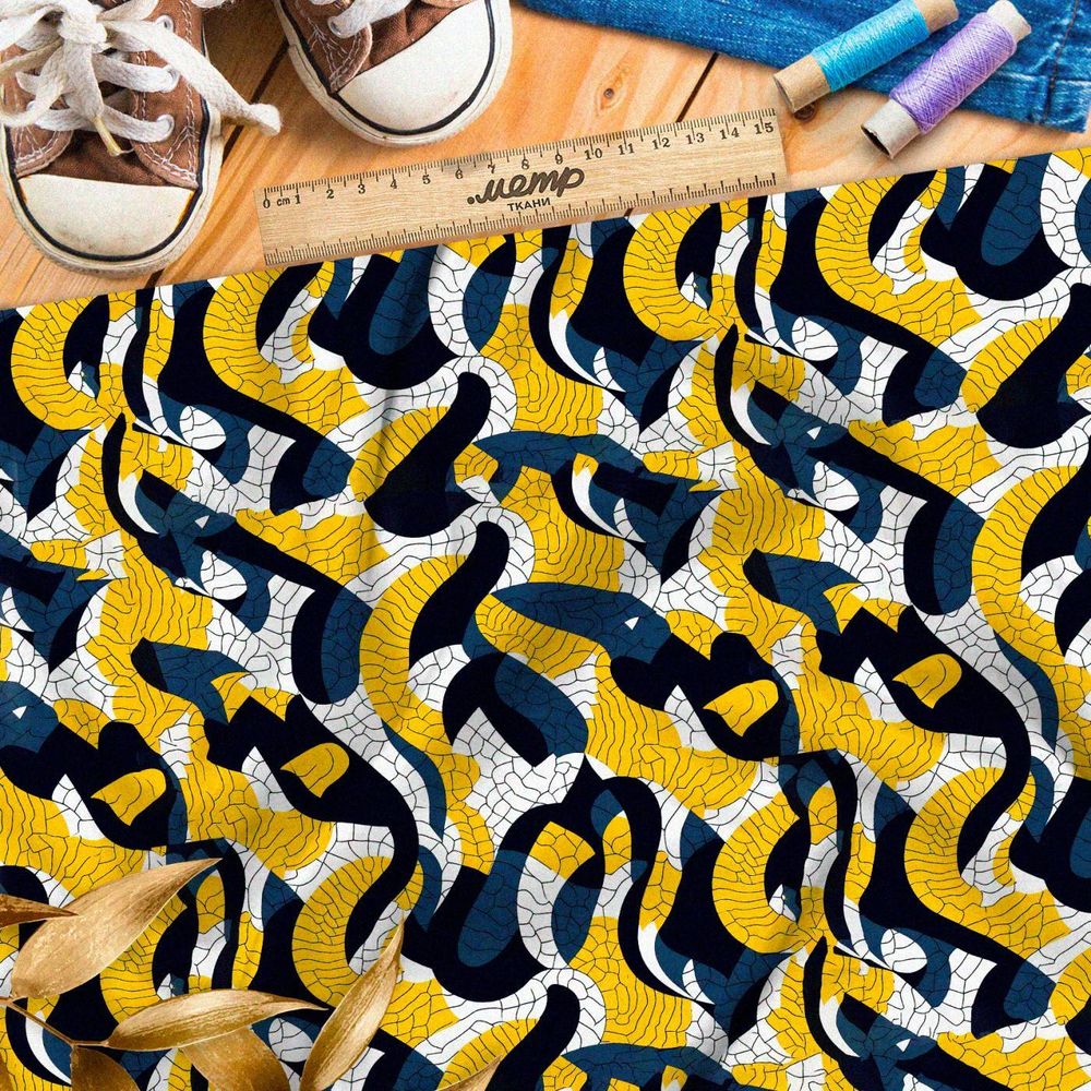 Ткань премиум дюспо морской водоворот впечатлений