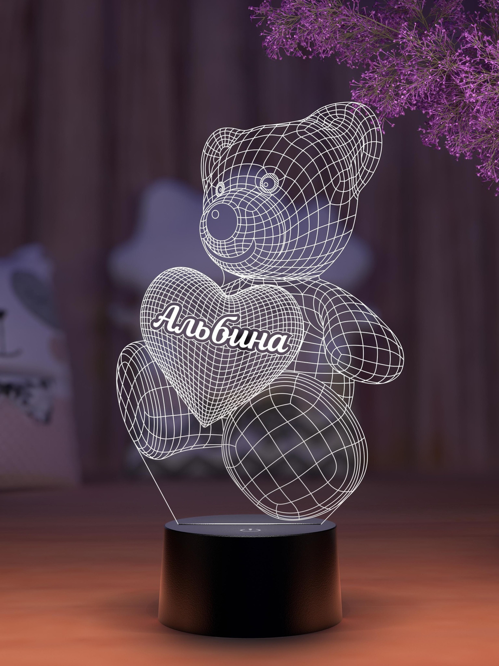 Ночник "Мишка с именем Альбина"