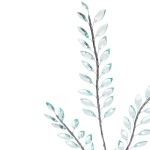Ветка декоративная «Изысканный стиль» 80 см, Голубой