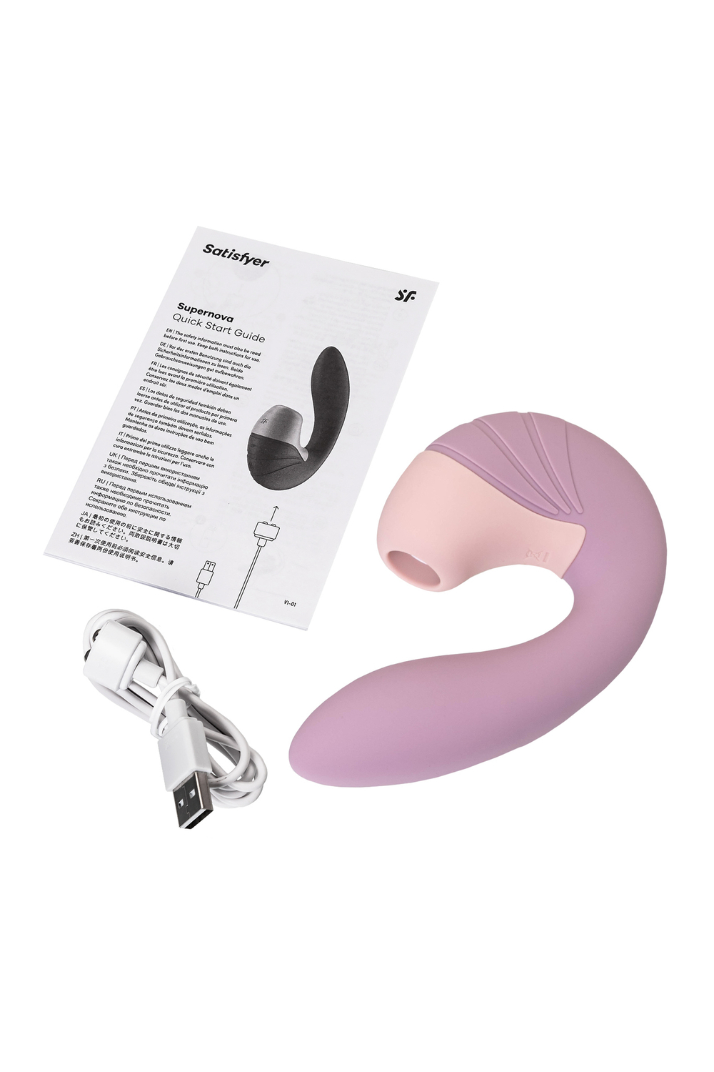 Вибратор Satisfyer Supernova с вакуум-волновым стимулятором розовый 16,9 см