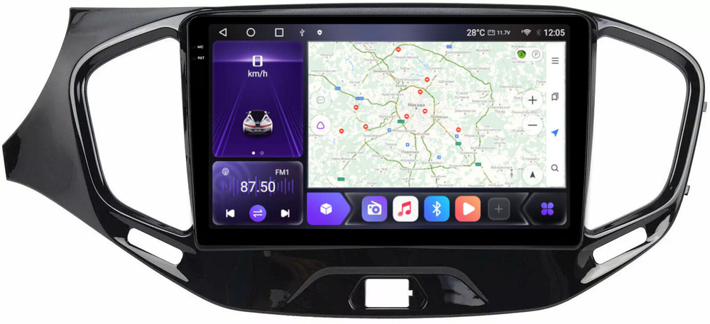 Магнитола для Lada Vesta 2015-2022, Vesta Cross - Carmedia OL-9061 QLed+2K, Android 12, TS10,  CarPlay, 4G SIM-слот