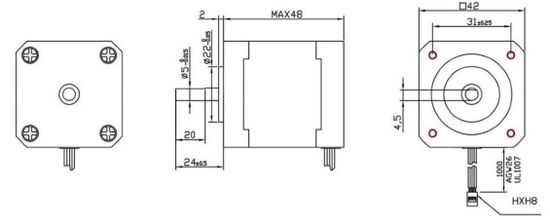 Шаговый мотор NEMA17 17HD48002-22B