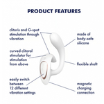 Вибратор-кролик с двойной стимуляцией G for Goddess 1 белый от Satisfyer