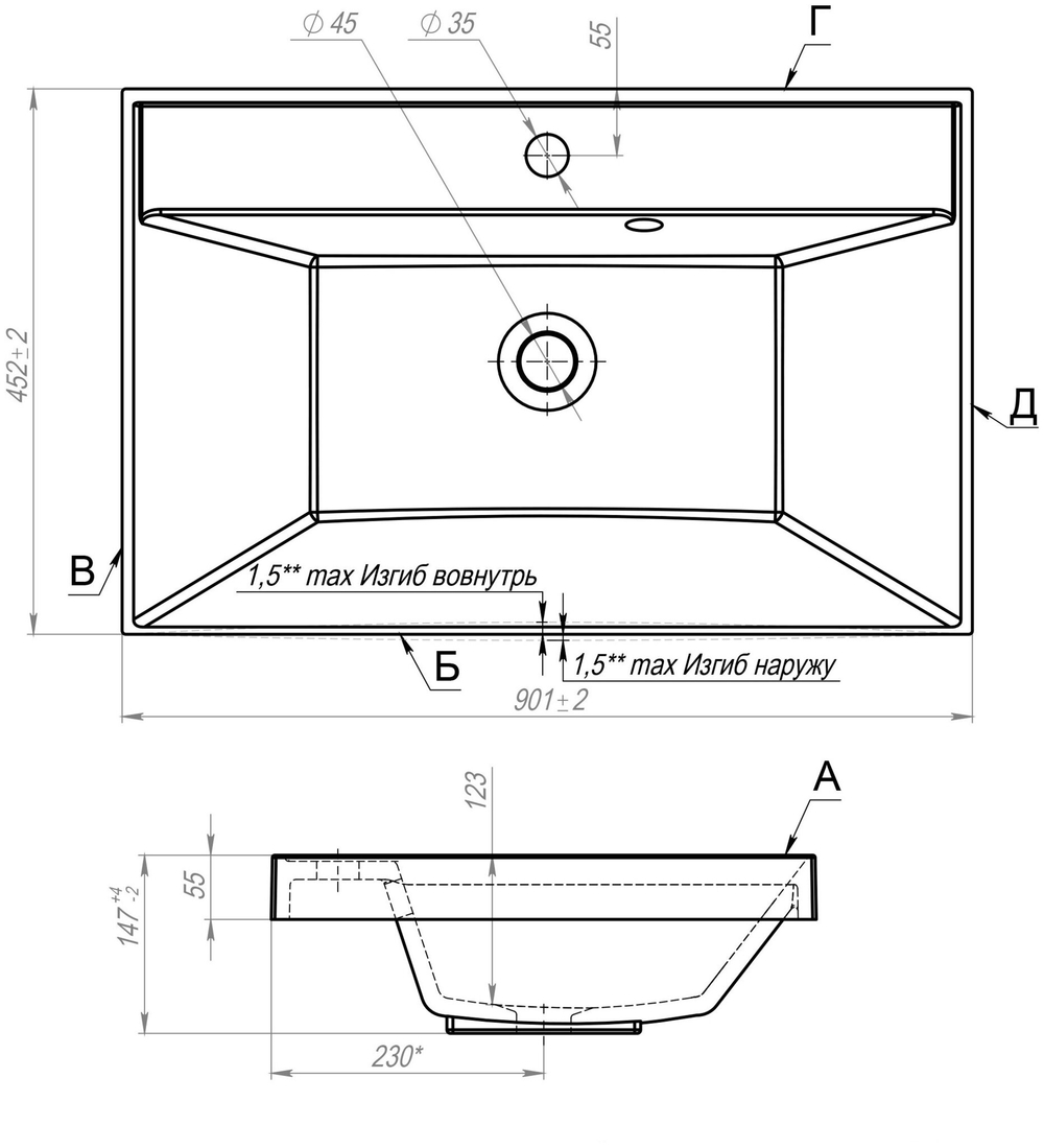 РАКОВИНА CLASSIC 900