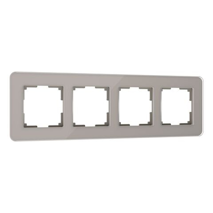 WERKEL Рамка на 4 поста (дымчатый,стекло) Elite W0042417