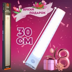 Светильник с датчиком движения, 30 см беспроводной на аккумуляторе