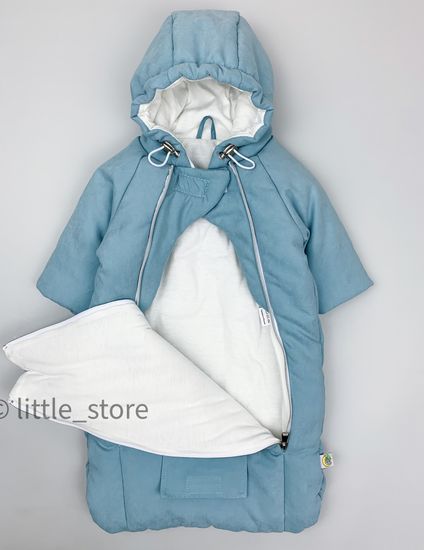 Конверт-комбинезон демисезонный "Уно" голубой