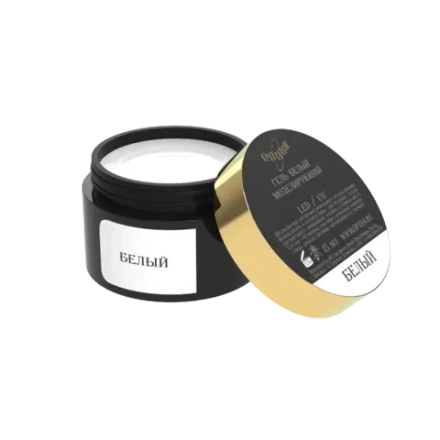 Моделирующий белый гель густой для моделирования френча "встык" 15мл, ОПЦИЯ