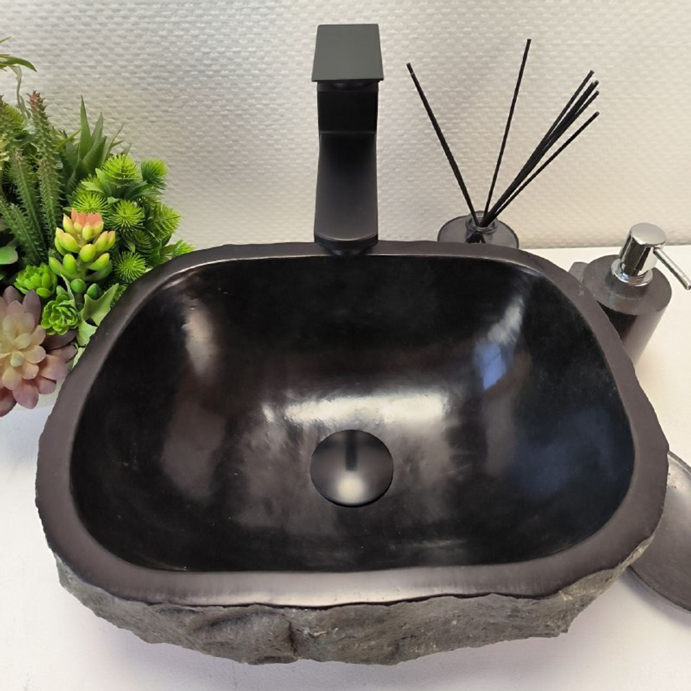 Раковина из андезита Erozy Black EA-63057 38*30*15 113