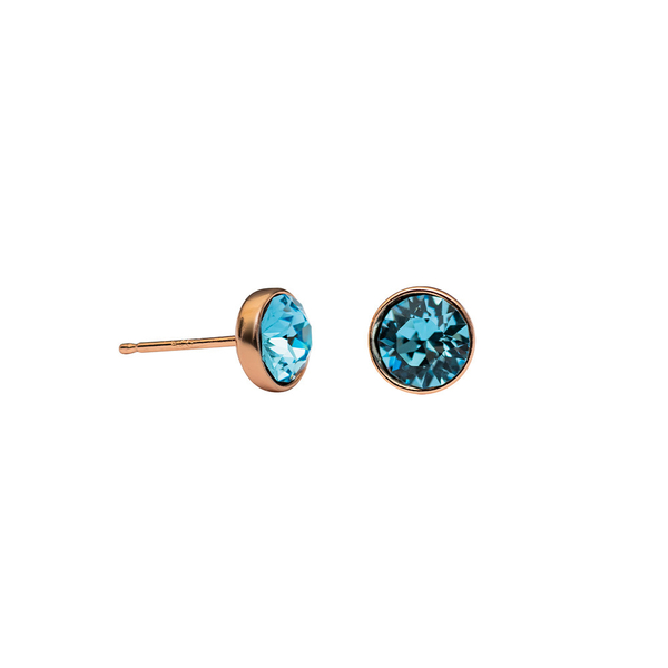 Серьги-пусеты Fiore Luna Aqua SWE297 AQ RG