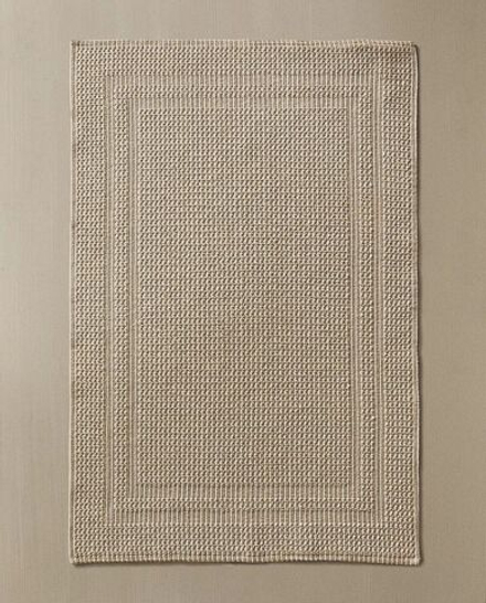 Zara Home - Коврик для ванной с текстурой в клетку, бежевый, 60x90 см