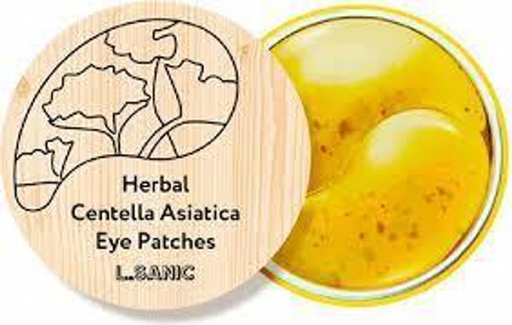 Гидрогелевые патчи с экстрактом центеллы - L'SANIC Herbal Centella Asiatica Hydrogel Eye Patches, 60 шт