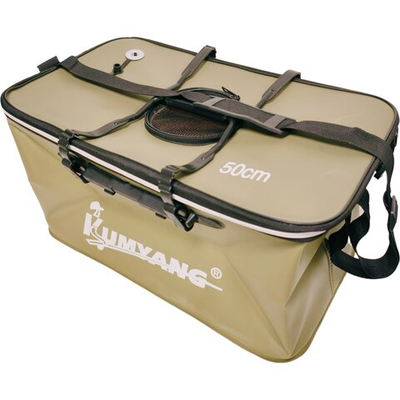 Сумка-кан для рыбалки серая 50см.35л.