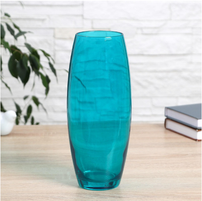Ваза «Бирюза глянцевая», d=8 см, 10.5×26 см, стекло