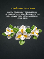 Гребень канзаши с ирисами, без подвески