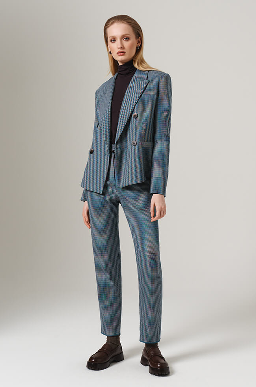 1897 Жакет женский (бирюзово-коричневый)