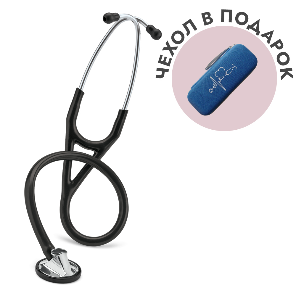 Стетоскоп Littmann Master Cardiology, черный, стальная акустическая головка (2160)