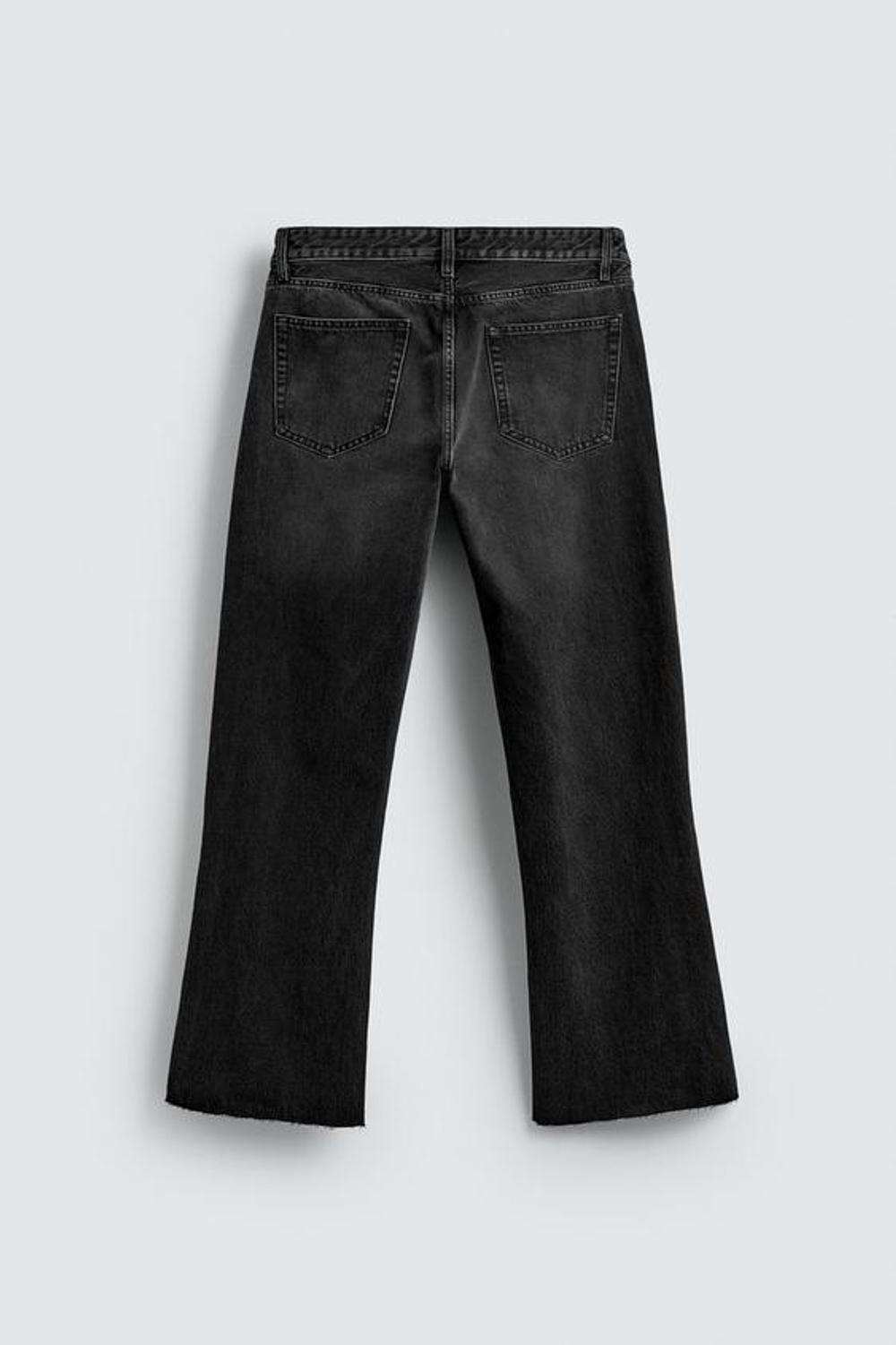 ZARA ДЖИНСЫ FLARE FIT С МОЛНИЯМИ, УГОЛЬНЫЙ