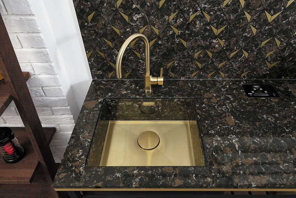 Мойка Omoikiri Kasen 53-26-INT-LG нерж. сталь | Светлое золото