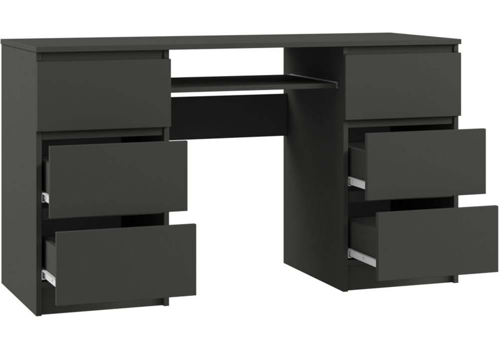 Письменный стол Мадера СМП2.6 ЛДСП 135х50х77 графит новый