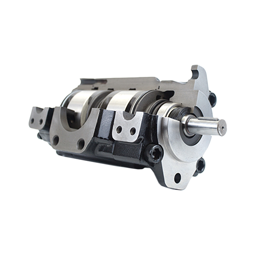 T6CCB08B051R00C100 - Пластинчатый нерегулируемый двухпоточный насос серии T6CC с рабочим объемом 26,2+17 см3