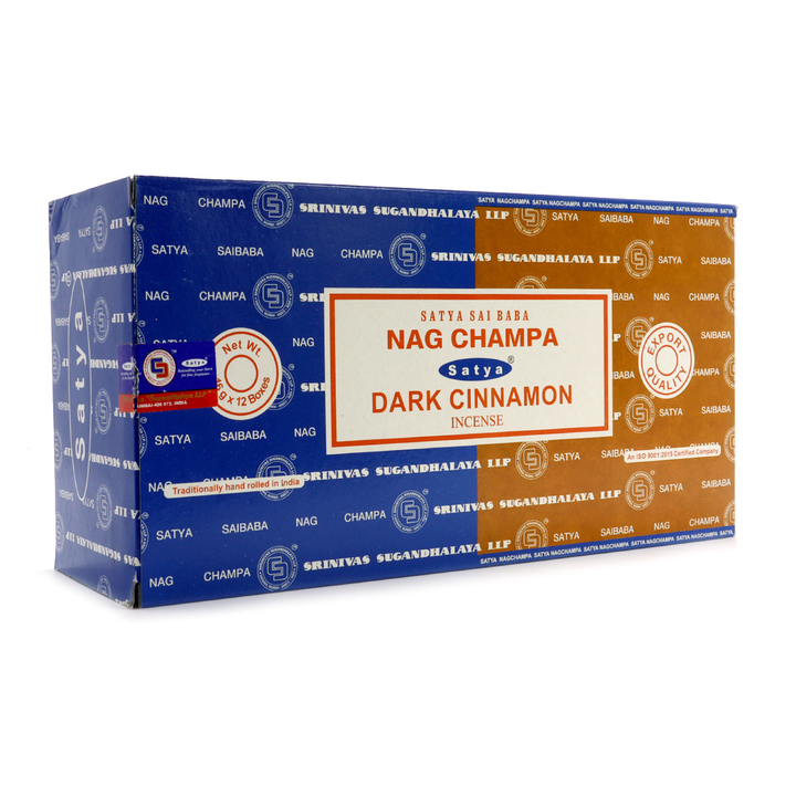 Satya Combo Nag Champa Dark Cinnamon Благовоние-масала Комбо Наг Чампа Корица 16 г