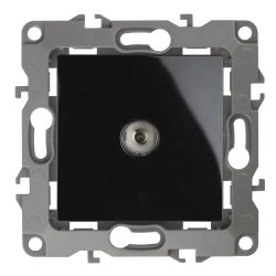 12-3102-06 ЭРА Розетка TV проходная, IP20, Эра12, чёрный | Эра 12 Черный