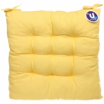 Сидушка на стул 40*40см «ИДЕА» цвет желтый